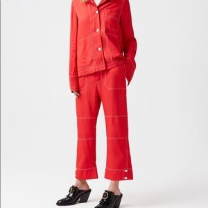 HOPE Mix Trousers in Red.